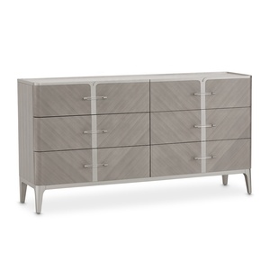 Commode élégante moderne personnalisée avec dessus en marbre élégant façade grise texturée Buffet à garniture <span class=keywords><strong>platine</strong></span> Armoire d'entrée - Product Image 2