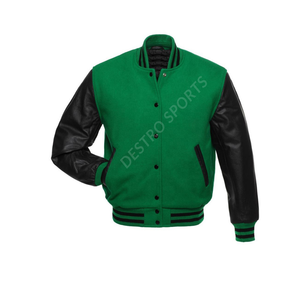 Best Manufacturer 100% Cotton College <b>Baseball</b> <b>Jacket</b> <b>Men</b> Leather Sleeves Spring Varsity <b>Jackets</b> Breathable Windproof Waterproof - Product Image 5