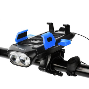 Nouveau arrivage phares de <span class=keywords><strong>vélo</strong></span> étanches rechargeables USB 4 en 1, <span class=keywords><strong>klaxon</strong></span> de <span class=keywords><strong>vélo</strong></span> avec support de téléphone - Product Image 1