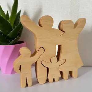 WANHUA puzzle di famiglia in legno fatto a mano Puzzle per bambini regalo per bambini