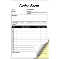 Carnets de commandes personnalisés avec logo, autocopiants 2 feuillets, pour la prise de commandes alimentaires des serveurs de restaurant, bloc de tickets de cuisine
