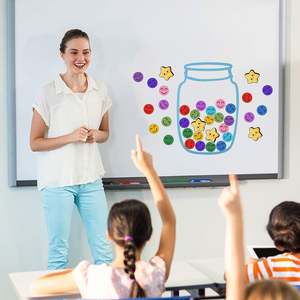 Pot à récompenses magnétique avec autocollants étoiles et sourires, tableau de récompenses positives, tableau de motivation pour le comportement en classe - Product Image 6