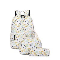 Sacs à dos d'école personnalisés pour enfants, ensemble de sacs cool pour enfants, ensemble de sacs à lunch étanche, espace avec graffiti, cartable pour garçons