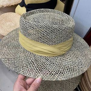 Chapeau de paille de luxe élégant à large bord pour femme et unisexe, idéal pour la plage, vente en gros, été - Product Image 3