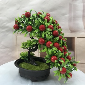 Yiyi 24cm Plantas decorativas de imitación Plantas artificiales pequeñas bonsái <span class=keywords><strong>con</strong></span> frutas - Product Image 3