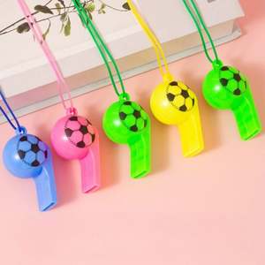 Sifflet d'arbitre en plastique avec visage souriant pour les supporters - Sifflet sportif puissant avec cordon pour le football, les arbitres, les événements, les promotions - Product Image 2