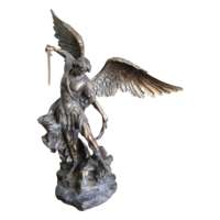 Figurine commémorative grandeur nature en métal moulé sur mesure sculpture statue de Saint Michel Archange en bronze