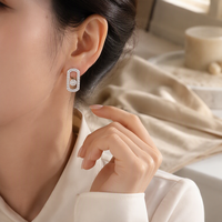 Boucles d'oreilles ovales en platine PT950, diamant de laboratoire sélectionné, couleur D, clarté cristalline, qualité vérifiable par les experts, design unique