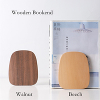 Support ovale décoratif de bureau de luxe moderne avec logo gravé personnalisé serre-livres en bois de hêtre et noyer