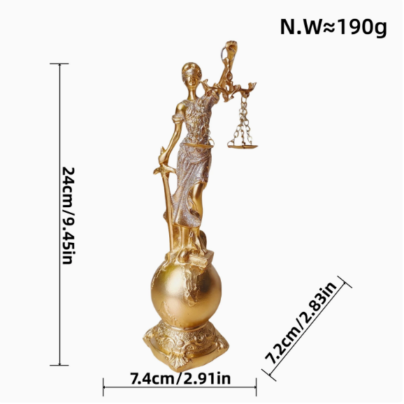 Retro Goddess Justice Greek Justice Resin Statue Art Deco Design Portable Eco-Friendly Home Decoration Desk Large Living Room · image 6