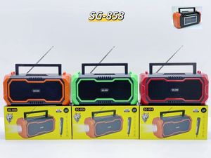 Altavoz Portátil Estéreo SG-858 con Bluetooth, <span class=keywords><strong>Radio</strong></span> <span class=keywords><strong>FM</strong></span>/TF/USB, Manos Libres, Supergraves, Linterna, Cargador con Paneles Solares - Product Image 2