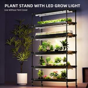 Support à plantes <span class=keywords><strong>Spider</strong></span> <span class=keywords><strong>Farmer</strong></span> à 6 niveaux avec 10 lampes de culture de 3 pieds, étagère pour plantes avec lampe LED à spectre complet 220W et tente de culture 1680D - Product Image 3