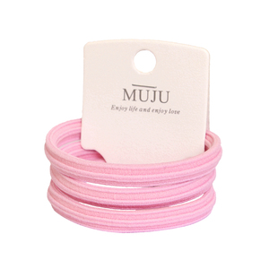 Set di 3 elastici per capelli spessi e altamente elastici, con strisce semplici, non danneggiano i capelli, per coda di cavallo alta, per ragazze e donne - Product Image 6