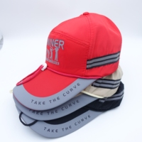 Casquette de golf et de baseball en nylon à séchage rapide pour activités de plein air, pêche et camping, avec large bord, cordon coupe-vent, fermeture snapback et bande réfléchissante, taille XXXXL