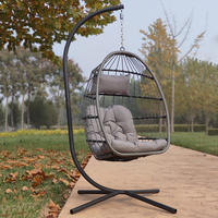 Meubles de corde de balançoire de patio chaise de corde oscillante chaises de balançoire suspendues d'oeuf de jardin