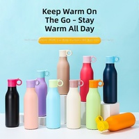 Nouveau produit cadeau personnalisé bouteille d'eau isolée en acier inoxydable 304 Portable Sport de plein air isolé gobelet couvercle de paille tasse de voiture
