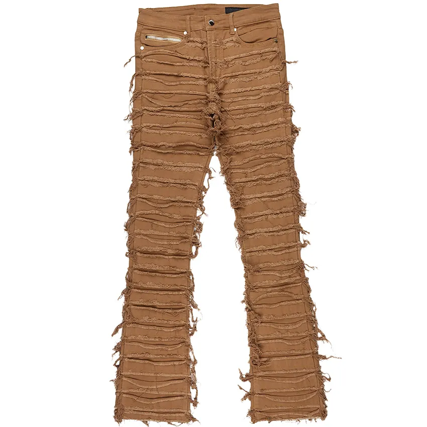 Men's Streetwear Flare Pants A Must-have For The Modern Wardrobe - Rock Distressed Ripped Flared Jeans With Confidence Jeans