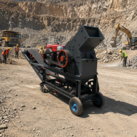 Concasseur à marteaux mobile de haute qualité pour déchets de roche et de construction, petite machine à fabriquer du sable à marteaux