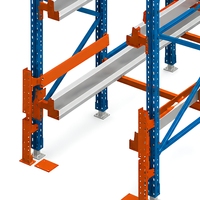 Système de rayonnage à chariots radio robuste en acier pour entrepôt, stockage multi-niveaux réglable