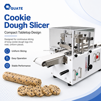 Machine de boulangerie commerciale automatique de comptoir à convoyeur, réglable en épaisseur, pour copeaux de chocolat et canneberges, trancheuse à pâte à biscuits, à vendre