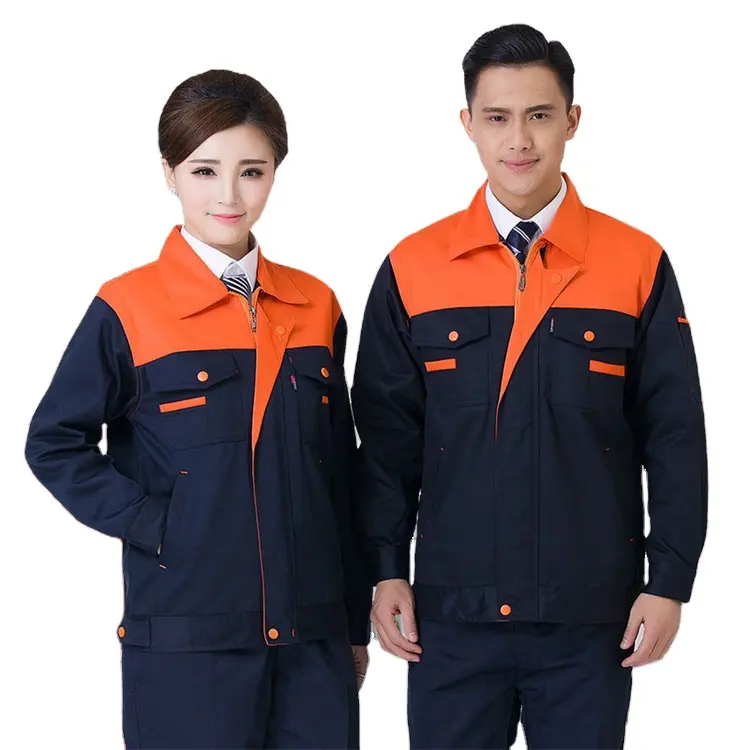 Fabrika toptan unisex güvenlik ceket takım elbise OEM özel logo desteği aşınmaya dayanıklı iş elbisesi çalışma alanı iş giysisi üniforma