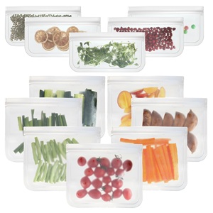 Eco Friendly Ziplock Leakproof <b>Freezer</b> Bag Wholesale Reusable PEVA Food <b>Packing</b> Storage Bag - Product Image 4