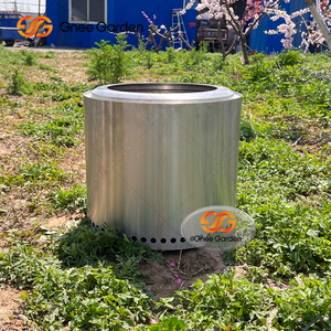 Brasero à éthanol Gnee Garden en acier inoxydable, portable, pour l'intérieur et l'extérieur, colonne chauffante moderne autoportante - Product Image 3