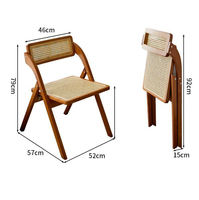 Chaise de salle à manger empilable contemporaine de style français en bois naturel, design pliable pour événements extérieurs, parcs, villas, restaurants