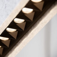 Pendentif acoustique à hauteur réglable de lumière linéaire LED moderne nordique pour bureau à domicile hôtel Bar décor résidentiel forme longue