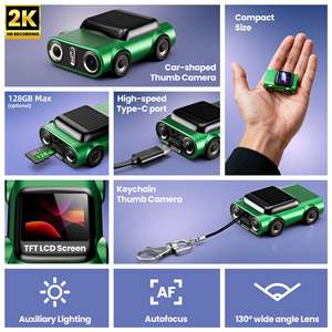 Nouvelle caméra miniature portable 2K HD avec vision nocturne, lampe torche LED, écran de 0,96 pouce pour enfants, enregistrement vidéo 32 Go - Product Image 3