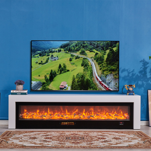 Meuble TV de luxe léger, style moderne simple, simulation de cheminée, chauffage au feu, cheminée <span class=keywords><strong>scandinave</strong></span>, salon, cheminée personnalisée - Product Image 2