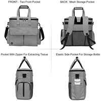 Sac de voyage multifonctionnel pour chien, organiseur portable pour animaux de compagnie avec séparateur amovible pour la randonnée et les voyages en voiture