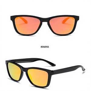 Lunettes de soleil carrées classiques, monture transparente, verres miroir polarisés, unisexe, tendance, lunettes de mode - Product Image 1