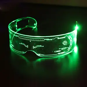 LED Glasses, Light Up Glasses, LED Visor Rave Glasses for Cosplay Festivals Halloween Bars Clubs Parties