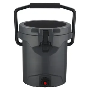 Manufacturer Supply Black Color Portable Plastic Cooler bucket Round cooler