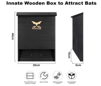 Maison de chauve-souris en bois BIGBATBOX personnalisée pour l'extérieur-Nettoyez votre jardin des moustiques-Kit de boîte éprouvée pour attirer les chauves-souris