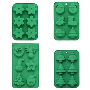 Molde <span class=keywords><strong>de</strong></span> Silicona para Chocolate con Forma <span class=keywords><strong>de</strong></span> Árbol <span class=keywords><strong>de</strong></span> Navidad, <span class=keywords><strong>Hombre</strong></span> <span class=keywords><strong>de</strong></span> Jengibre y Copo <span class=keywords><strong>de</strong></span> Nieve, Apto para Horno, para Galletas y Pasteles - Product Image 2