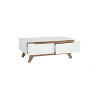 Table basse rectangulaire moderne et classique en panneau stratifié durable, style Mid-Century, garantie 1 an, pour salon