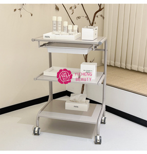 Yicheng Beauty nouvelle mode chariot multicouche chariot Salon <span class=keywords><strong>3</strong></span> couches chariot chariot étagères roulantes organisateur de stockage chariot chariot - Product Image 6
