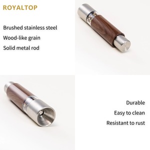 Moulin à sel et poivre portable en acier inoxydable, <span class=keywords><strong>mini</strong></span> broyeur à sel grossier et poivre noir à pression pour le <span class=keywords><strong>camping</strong></span> - Product Image 5