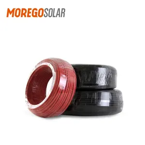 Cable solar de CC certificado por tuya, 4mm, 6mm, 10mm, 2 para paneles solares, línea de conexión de panel solar