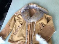 Parka longue imperméable pour homme avec col en fausse fourrure, motif 3D, fermeture éclair, manches longues, vente en gros
