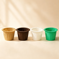 Papiers de cuisson antiadhésifs de qualité alimentaire en forme de tulipe, résistants à la chaleur, 42x50mm/45x50mm, blanc, naturel, vert, café, brun