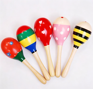 Wholesale Orff Percussion <b>Instrument</b> Colorful Wooden Maracas Children Rhythm <b>Instruments</b> Shakers <b>Musical</b> <b>Instrument</b> Tool Toys - Product Image 1
