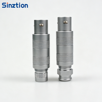 Connecteur coaxial Sinztion FFA ERA S Series en métal, mâle-femelle, à pousser/tirer, avec clé demi-lune, pinout personnalisé, pour applications médicales