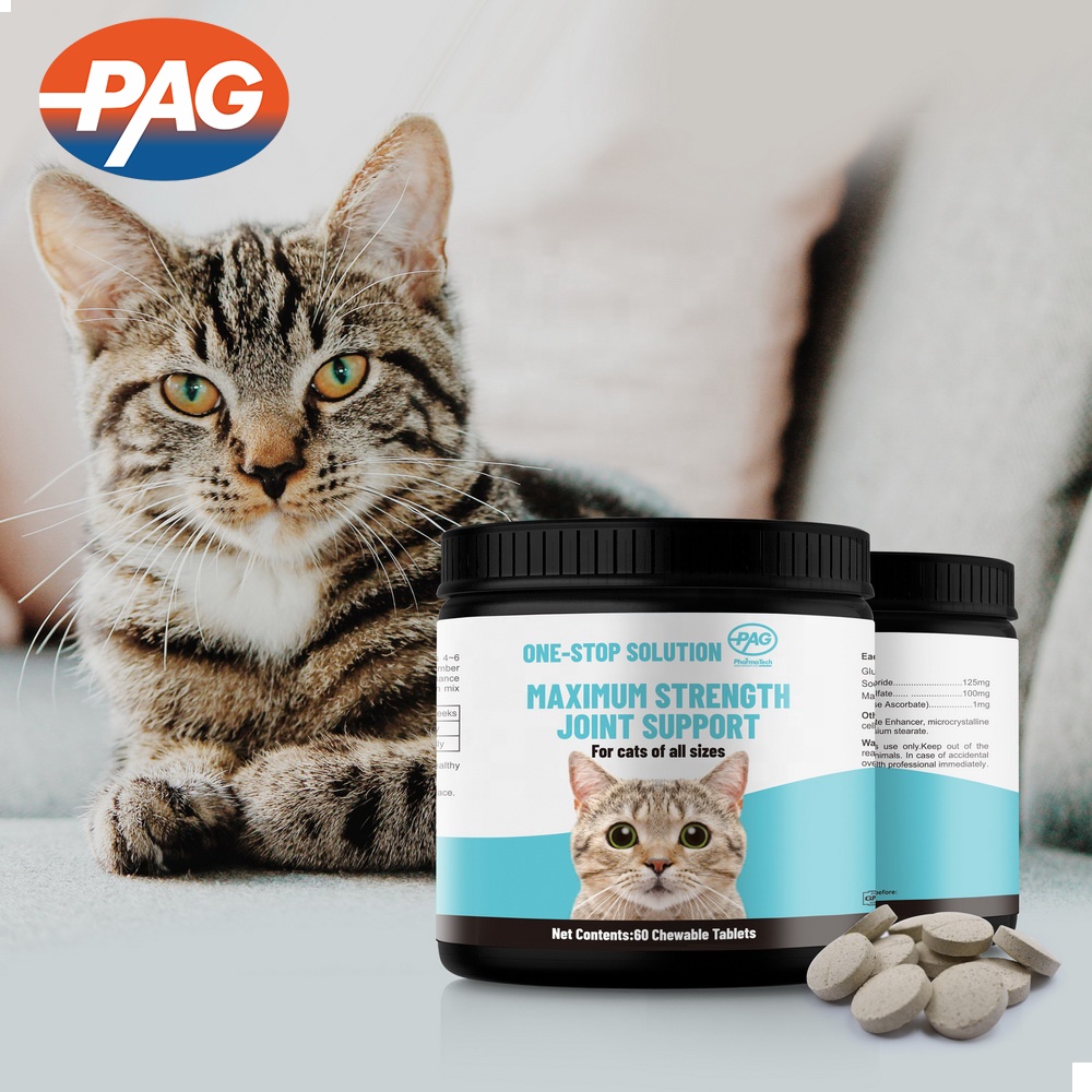 Обхват бедер и совместной поддержки для домашних животных с оздоравливающим эффектом добавки планшет домашних животных добавки глюкозамина таблетки для кошек