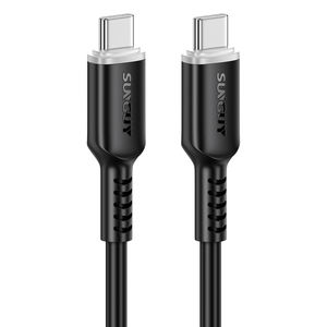 Cable USB Tipo-C Personalizado al por Mayor de Fábrica, 100W 5A, Carga Rápida, Ecológico, de Silicona, para Uso en Automóviles - Product Image 1