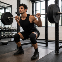 Genouillères de compression en néoprène 5 mm, résistantes, pour squats, musculation, powerlifting, entraînement en salle de sport, hommes et femmes