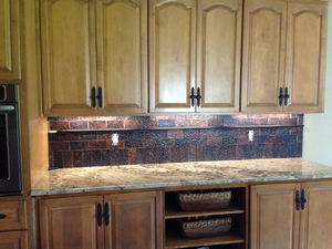 Hoja decorativa de acero inoxidable 304 Hoja de metal martillado antiguo Hoja de acero inoxidable martillado a mano de bronce rojo ennegrecido - Product Image 6