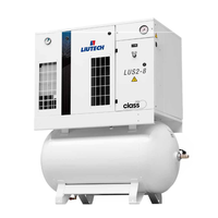 Compresor de Aire de Tipo Scroll Silencioso Sin Aceite de Alta Calidad de 11KW 8bar 10bar con Secador de Canister